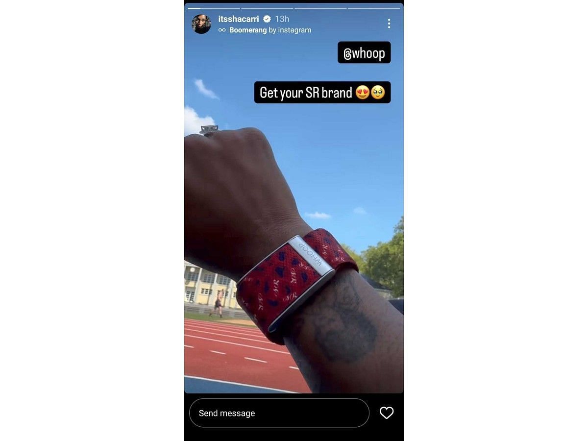 Sha'Carri Richardson's Instagram story